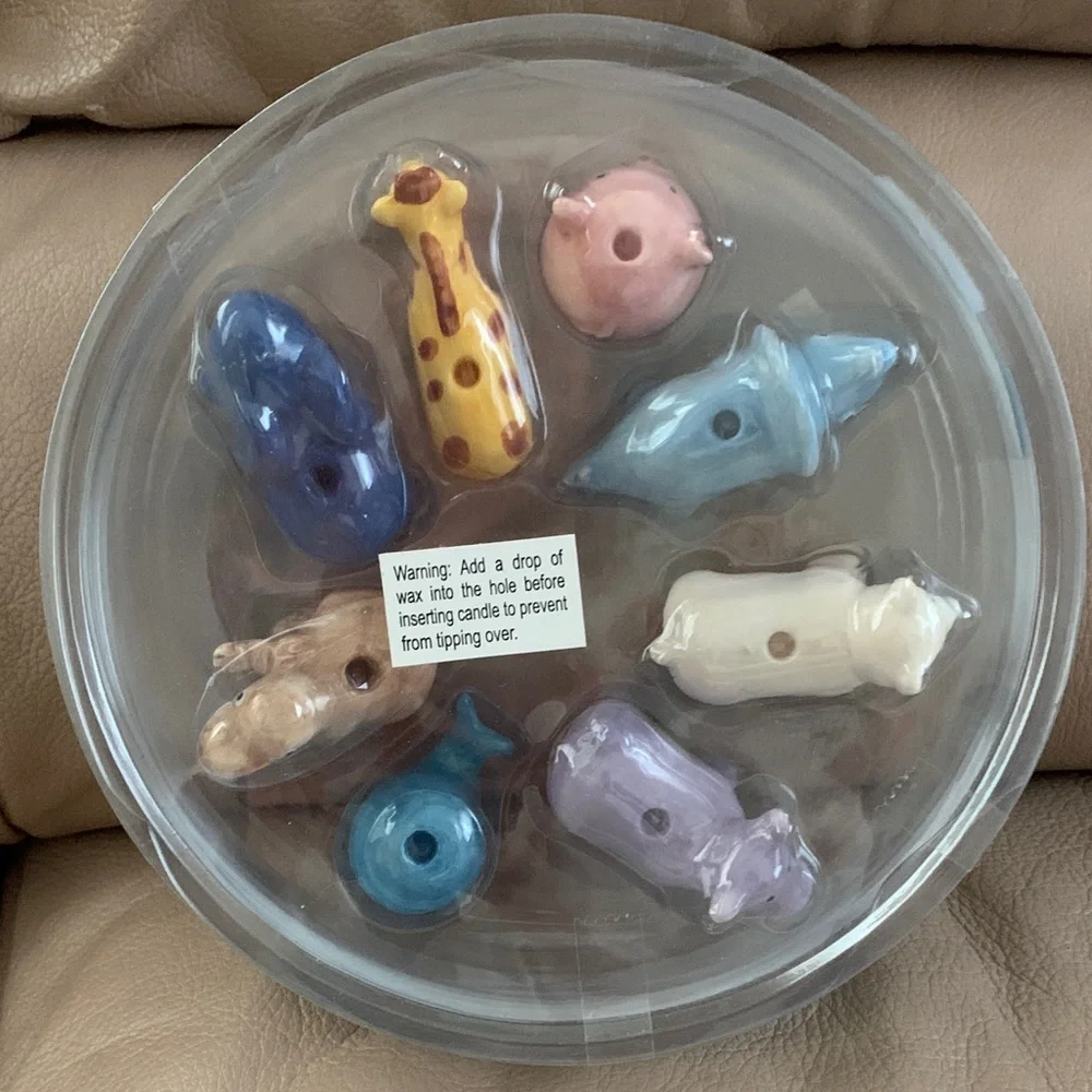 Birthday Candleholder Set of 8 - Multicolor